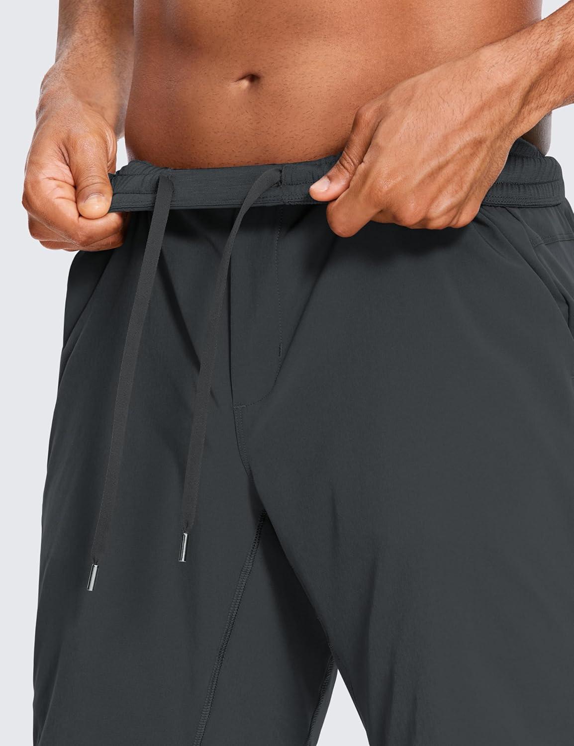 imageCRZ YOGA Mens Linerless Workout Shorts  5 Lightweight Quick Dry for Running Sports Athletic Gym with PocketsInk Gray