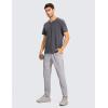 imageCRZ YOGA 4Way Stretch Athletic Pants for Men 30quot Workout Lounge Casual Work Jogger with Zip PocketGull Gray