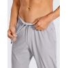 imageCRZ YOGA 4Way Stretch Athletic Pants for Men 30quot Workout Lounge Casual Work Jogger with Zip PocketGull Gray
