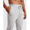 imageCRZ YOGA 4Way Stretch Athletic Pants for Men 30quot Workout Lounge Casual Work Jogger with Zip PocketPlatinum Grey