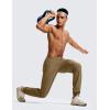 imageCRZ YOGA Athletic Joggers for Men  31quot Lightweight Running Training Pants with Zip Pockets and Ankle ZippersArtifact Brown
