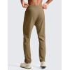 imageCRZ YOGA Athletic Joggers for Men  31quot Lightweight Running Training Pants with Zip Pockets and Ankle ZippersArtifact Brown