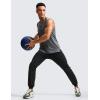 imageCRZ YOGA Athletic Joggers for Men  31quot Lightweight Running Training Pants with Zip Pockets and Ankle ZippersBlack