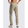 imageCRZ YOGA Athletic Joggers for Men  31quot Lightweight Running Training Pants with Zip Pockets and Ankle ZippersKhali Barley