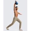 imageCRZ YOGA Athletic Joggers for Men  31quot Lightweight Running Training Pants with Zip Pockets and Ankle ZippersKhali Barley