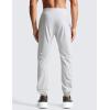 imageCRZ YOGA Athletic Joggers for Men  31quot Lightweight Running Training Pants with Zip Pockets and Ankle ZippersPlatinum Grey