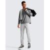 imageCRZ YOGA Athletic Joggers for Men  31quot Lightweight Running Training Pants with Zip Pockets and Ankle ZippersPlatinum Grey