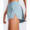 imageCRZ YOGA Athletic Running Shorts for Women V Split Low Waisted Lightweight Gym Workout Athletic Shorts with LinerLight Grayish Blue
