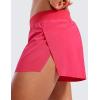 imageCRZ YOGA Athletic Running Shorts for Women V Split Low Waisted Lightweight Gym Workout Athletic Shorts with LinerLip Gloss Pink