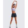 imageCRZ YOGA Athletic Running Shorts for Women V Split Low Waisted Lightweight Gym Workout Athletic Shorts with LinerTrue Navy