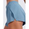 imageCRZ YOGA Athletic Running Shorts for Women V Split Low Waisted Lightweight Gym Workout Athletic Shorts with LinerUniverse Blue