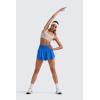 imageCRZ YOGA Athletic Shorts for Women High Waisted Flowy Ruffle Skirt Overlay for Workout Running Tennis with Zip PocketSparkle Blue