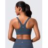 imageCRZ YOGA Butterlift Double Lined Square Neck Sports Bras for Women  Wireless VShaped Racerback Workout Yoga Top Non PaddedStelindigo