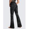imageCRZ YOGA Butterluxe Crossover Flare Leggings for Women 29  31  33quot  High Waist V Cross Bootcut Bell Bottoms Yoga PantsBlack Tie Dye Flowers