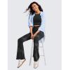 imageCRZ YOGA Butterluxe Crossover Flare Leggings for Women 29  31  33quot  High Waist V Cross Bootcut Bell Bottoms Yoga PantsBlack Tie Dye Flowers