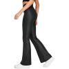 imageCRZ YOGA Butterluxe Crossover Flare Leggings for Women 29  31  33quot  High Waist V Cross Bootcut Bell Bottoms Yoga PantsFaux Leather Black