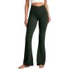 imageCRZ YOGA Butterluxe Crossover Flare Leggings for Women 29  31  33quot  High Waist V Cross Bootcut Bell Bottoms Yoga PantsLegend Green
