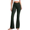 imageCRZ YOGA Butterluxe Crossover Flare Leggings for Women 29  31  33quot  High Waist V Cross Bootcut Bell Bottoms Yoga PantsLegend Green