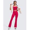 imageCRZ YOGA Butterluxe Crossover Flare Leggings for Women 29  31  33quot  High Waist V Cross Bootcut Bell Bottoms Yoga PantsViva Magenta
