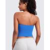 imageCRZ YOGA Butterluxe Double Lined Tube Tops for Women Going Out Crop Sleeveless Tank Bandeau Strapless Casual ShirtsSparkle Blue