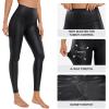 imageCRZ YOGA Butterluxe Matte Faux Leather Leggings for Women 25quot  High Waisted Stretch Ankle Leather Pants Pleather TightsFaux Leather Black