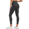 imageCRZ YOGA Butterluxe Matte Faux Leather Leggings for Women 25quot  High Waisted Stretch Ankle Leather Pants Pleather TightsFaux Leather Black Foil