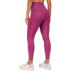 imageCRZ YOGA Butterluxe Matte Faux Leather Leggings for Women 25quot  High Waisted Stretch Ankle Leather Pants Pleather TightsFaux Leather Magenta Purple