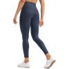 imageCRZ YOGA Butterluxe Matte Faux Leather Leggings for Women 25quot  High Waisted Stretch Ankle Leather Pants Pleather TightsFaux Leather Real Navy Foil