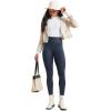 imageCRZ YOGA Butterluxe Matte Faux Leather Leggings for Women 25quot  High Waisted Stretch Ankle Leather Pants Pleather TightsFaux Leather Real Navy Foil