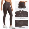 imageCRZ YOGA Butterluxe Matte Faux Leather Leggings for Women 28  No Front Seam High Waist Stretch Tights Pleather PantsHot Fudge Brown Foil Pattern