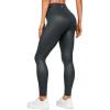 imageCRZ YOGA Butterluxe Matte Faux Leather Leggings for Women 28  No Front Seam High Waist Stretch Tights Pleather PantsMelanite Classic