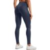 imageCRZ YOGA Butterluxe Matte Faux Leather Leggings for Women 28  No Front Seam High Waist Stretch Tights Pleather PantsReal Navy Foil Pattern
