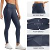 imageCRZ YOGA Butterluxe Matte Faux Leather Leggings for Women 28  No Front Seam High Waist Stretch Tights Pleather PantsReal Navy Foil Pattern