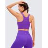 imageCRZ YOGA Butterluxe Racerback Longline Sports Bras for Women  High Neck Padded Crop Workout Tank Top with Built in PadsRoyal Lilac