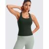 imageCRZ YOGA Butterluxe Racerback Workout Tank Tops for Women Tight Sleeveless Camisole Gym Athletic Yoga ShirtsLegend Green
