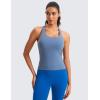 imageCRZ YOGA Butterluxe Racerback Workout Tank Tops for Women Tight Sleeveless Camisole Gym Athletic Yoga ShirtsOasis Blue