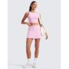 imageCRZ YOGA Butterluxe Skirts for Women High Waisted A Line Tennis Golf Athletic Casual Skorts with PocketsVita Pink