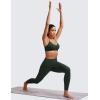imageCRZ YOGA Butterluxe VNeck Sports Bras for Women  Adjustable Thin Straps Padded Yoga Top Basic Wireless CamisoleLegend Green