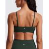 imageCRZ YOGA Butterluxe VNeck Sports Bras for Women  Adjustable Thin Straps Padded Yoga Top Basic Wireless CamisoleLegend Green