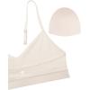 imageCRZ YOGA Butterluxe VNeck Sports Bras for Women  Adjustable Thin Straps Padded Yoga Top Basic Wireless CamisoleMojave Tan