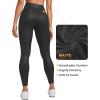 imageCRZ YOGA Butterluxe Women Matte Faux Leather Leggings with Back Pockets 25quot  High Waist Stretch Pleather Pants TightsBlack Foil Pattern