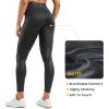 imageCRZ YOGA Butterluxe Womens Matte Faux Leather Leggings 25quot  No Front Seam High Waist Stretch Tights Pleather PantsBlack Classic