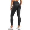 imageCRZ YOGA Butterluxe Womens Matte Faux Leather Leggings 25quot  No Front Seam High Waist Stretch Tights Pleather PantsBlack Classic