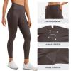 imageCRZ YOGA Butterluxe Womens Matte Faux Leather Leggings 25quot  No Front Seam High Waist Stretch Tights Pleather PantsHot Fudge Brown Foil Pattern