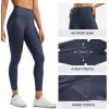 imageCRZ YOGA Butterluxe Womens Matte Faux Leather Leggings 25quot  No Front Seam High Waist Stretch Tights Pleather PantsReal Navy Foil Pattern