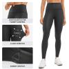 imageCRZ YOGA Butterluxe Womens Matte Faux Leather Leggings 28quot  High Waisted Stretch Ankle Leather Pants Pleather TightsBlack Foil Pattern