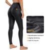 imageCRZ YOGA Butterluxe Womens Matte Faux Leather Leggings 28quot  High Waisted Stretch Ankle Leather Pants Pleather TightsFaux Leather Black