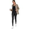 imageCRZ YOGA Butterluxe Womens Matte Faux Leather Leggings 28quot  High Waisted Stretch Ankle Leather Pants Pleather TightsFaux Leather Black