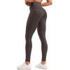 imageCRZ YOGA Butterluxe Womens Matte Faux Leather Leggings 28quot  High Waisted Stretch Ankle Leather Pants Pleather TightsHot Fudge Brown Foil Pattern