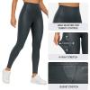 imageCRZ YOGA Butterluxe Womens Matte Faux Leather Leggings 28quot  High Waisted Stretch Ankle Leather Pants Pleather TightsMelanite Classic